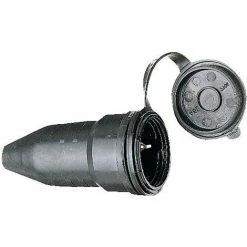 Fiche électrique Femelle Avec Terre Brennenstuhl 1082050 Caoutchouc 230 V Noir IP44