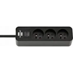 BRENNENSTUHL Bloc Multiprises Avec Interrupteur Ecolor 5 X 2P+T Blanc - Blanc/noir