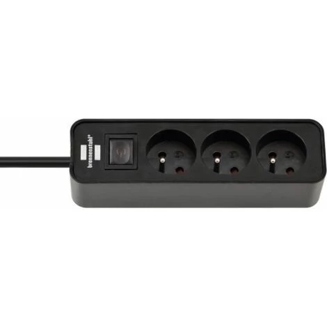 BRENNENSTUHL Bloc Multiprises Avec Interrupteur Ecolor 5 X 2P+T Blanc - Blanc/noir