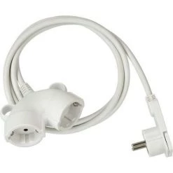 Brennenstuhl Rallonge En Plastique De Qualité 5m H05VV-F 3G1,5 Blanc Avec Connecteur Plat Et Double Prise - 1161820225