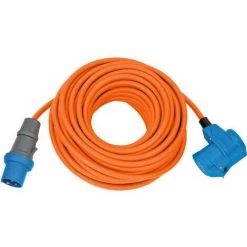Brennenstuhl Cordon Prolongateur CEE IP44 Pour Le Camping/maritime 25m Orange H07RN-F 3G2,5 Prise CEE, Couplage Angulaire 230V/16A - 1167650525