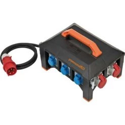 Brennenstuhl ProfessionalLINE Distributeur De Courant En Caoutchouc BSV 5-32A FI 2m H07RN-F 5G6,0 CEE32A+2x16A, 6x230V - 9150320060