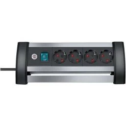 Brennenstuhl Alu-Office-Line 4 Prises 1,8 M H05VV-F 3G1,5 - 1394000414