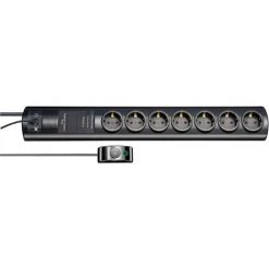 Brennenstuhl Prolongateur Multiprise Primera-Tec Comfort Switch Plus Avec Parasurtenseur 19.500A 7 Prises Noir 2m H05VV-F 3G1,5 2 Permanente, 5 Commutables - 1153300467