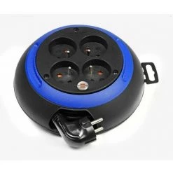 Brennenstuhl 1102231 Design-Box CL-S Enrouleur électrique 3 M H05VV-F 3G1,0 Noir/Bleu