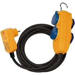 Câble Protégé 4 Voies RCD Avec Bloc D'alimentation 10 M Brennenstuhl - Noir