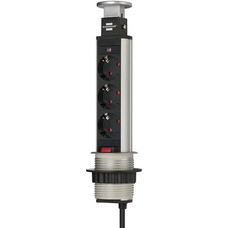 Brennenstuhl Multiprise De Table à 3 Prises Tower Power 2 M – Image 2