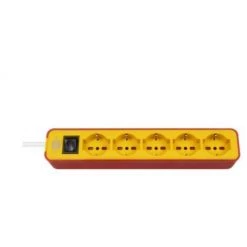Ecolor Power Strip Brennenstuhl 1153255076-5 Douilles-jaune Rouge