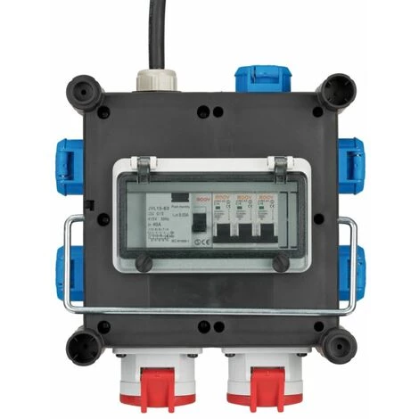 Brennenstuhl La Distribution D'énergie En Caoutchouc Compact BSV 3 FI / 16 2 IP44 2m H07RN-F 5G2.5 - 2xCEE16A, 5x230V – Image 4