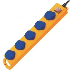 BRENNENSTUHL Barre Multiprise X 5 Avec Capuchons De Protection (bleu) 2m H07RN-F3G1.5 IP44