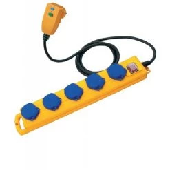 BRENNENSTUHL Rallonge Multiprises 5 Prises Avec Capuchons De Protection Jaune 5 M H07RN-F3G1,5