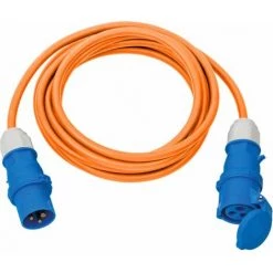 BRENNENSTUHL Câble D'extension De Camping 5M CEE230V / 16A IP44 H07RN-F3G2.5 Orange, Plug & Embrayage