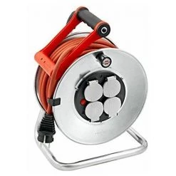 Brennenstuhl Enrouleur électrique Professionnel Silver 25 M, (IP 44, Très Robuste, Po...