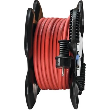 BRENNENSTUHL Enrouleur De Câble Multiprises XGUM 3 Prises 2xUSB 10 M IP44 H07RNF 3G15 – Image 2