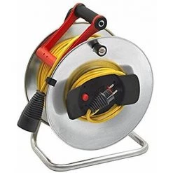 Brennenstuhl Enrouleur De Câble Silver Jardi Avec Rallonge Supplémentaire (33m De Câble H05VV-F 3G1,5,