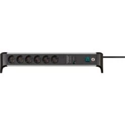 Brennenstuhl Alu-Office-Line 60.000A Multiprise De Protection Contre Les Surtensions 6 Prises 1,8m H05VV-F 3G1,5 - 1391020600