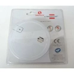 Détecteur De Fumée (DAAF) NF à Pile Alcaline 9V 6LR61 Autonomie 5ans Ø 100mm VULCANO SMOTECH BR10/X/5 BRENNENSTUHL 1290061005